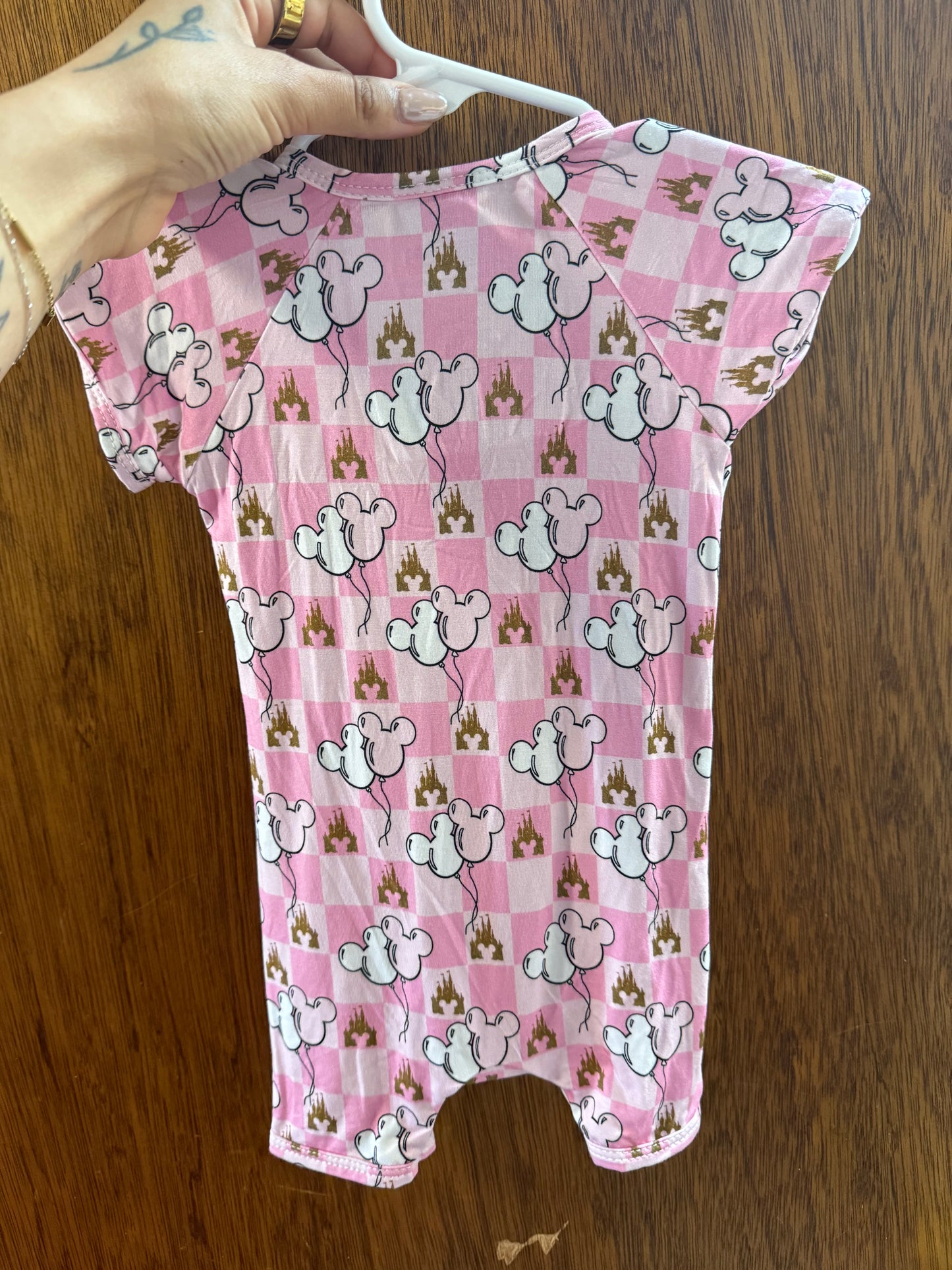 Disney Castle & Mickey Balloon Bamboo Shortie
