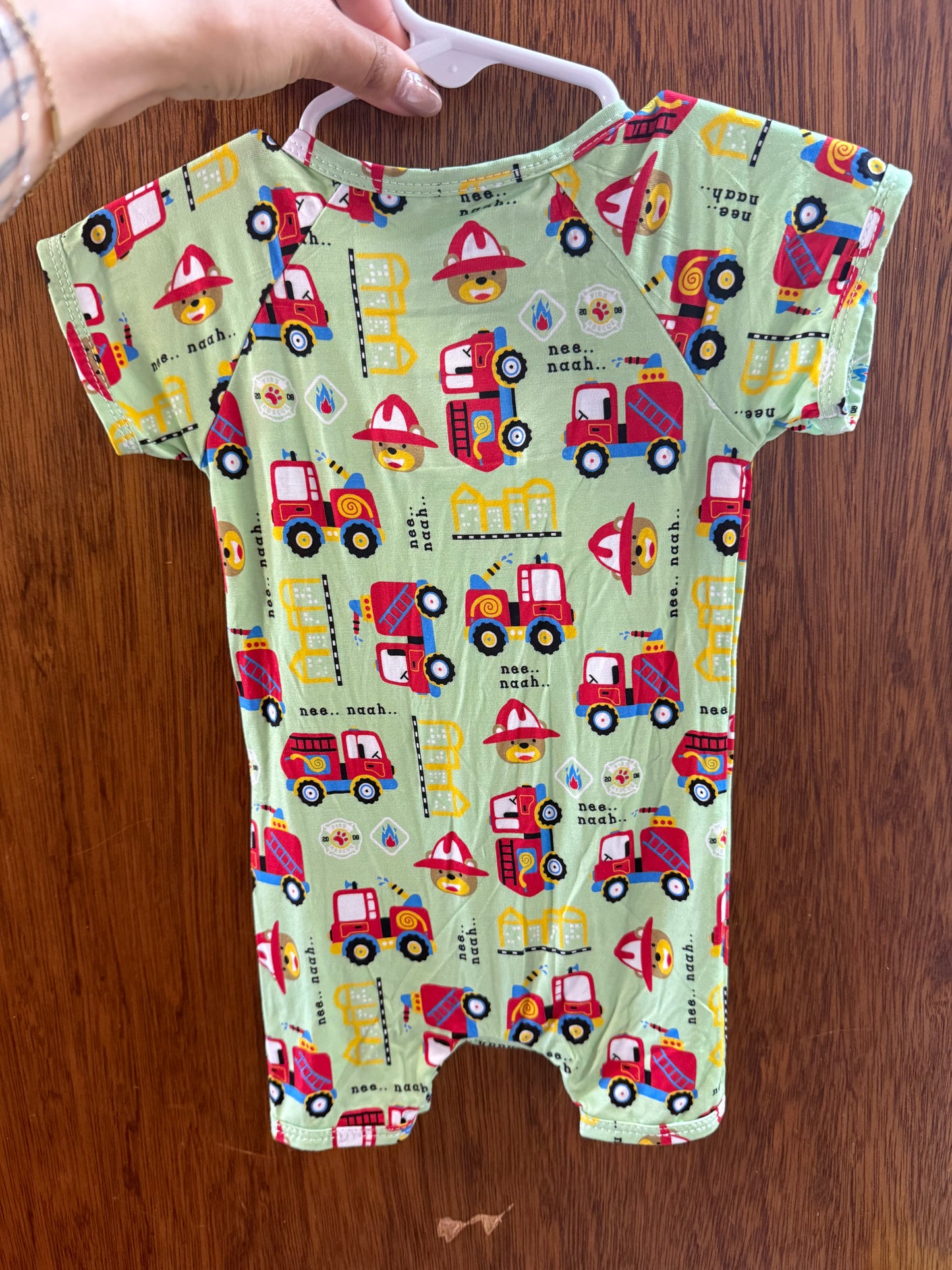Fire truck Bamboo Shortie