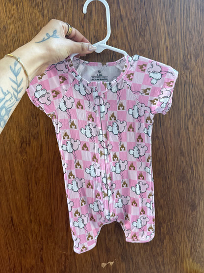 Disney Castle & Mickey Balloon Bamboo Shortie