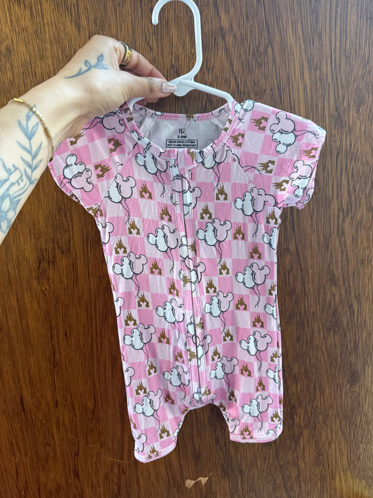 Disney Castle & Mickey Balloon Bamboo Shortie