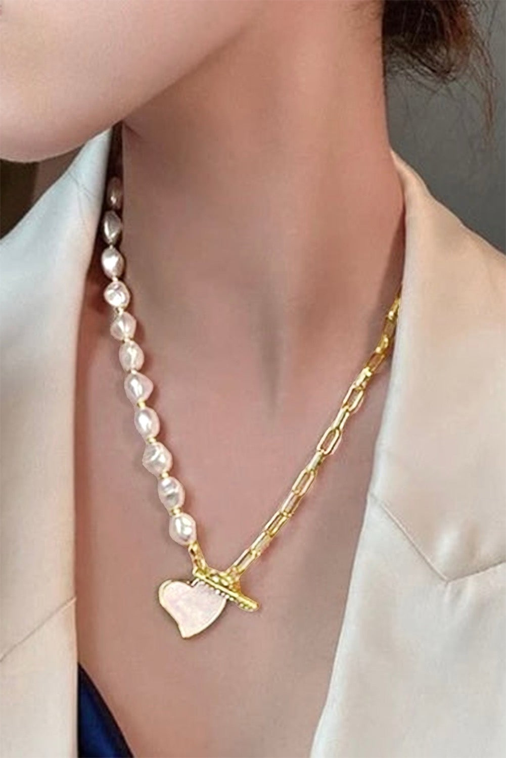 Luxe Heart Link Necklace