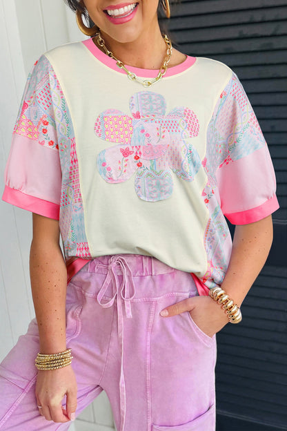 Petal Pop Patchwork Top