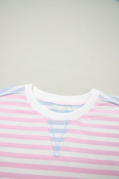 Cotton Candy Striped Dolman Top