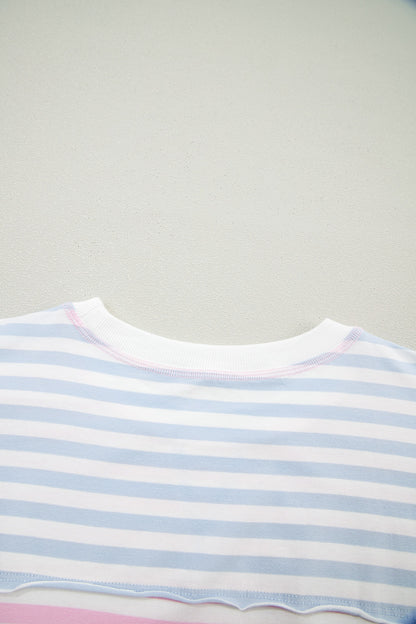 Cotton Candy Striped Dolman Top