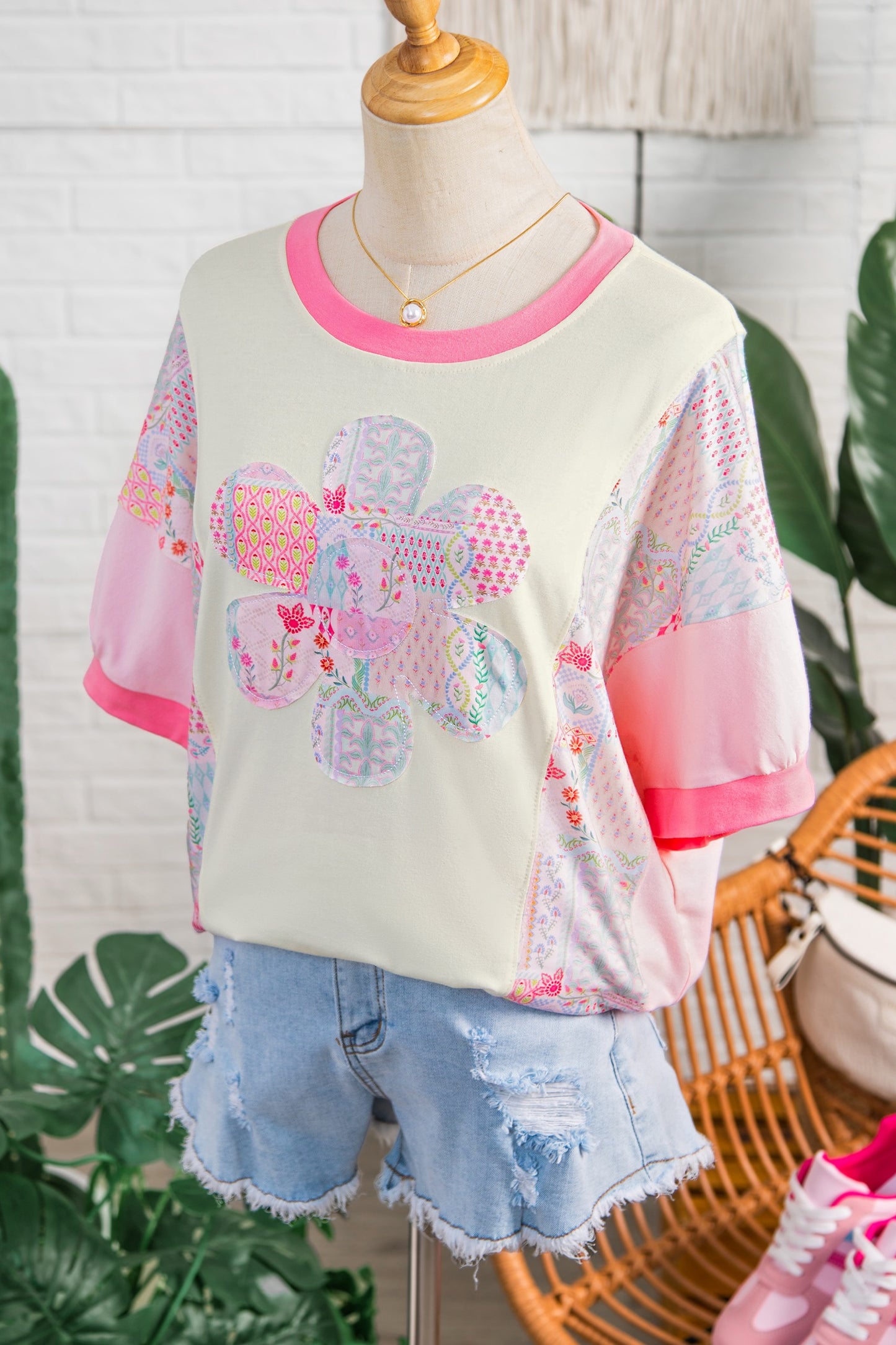 Petal Pop Patchwork Top