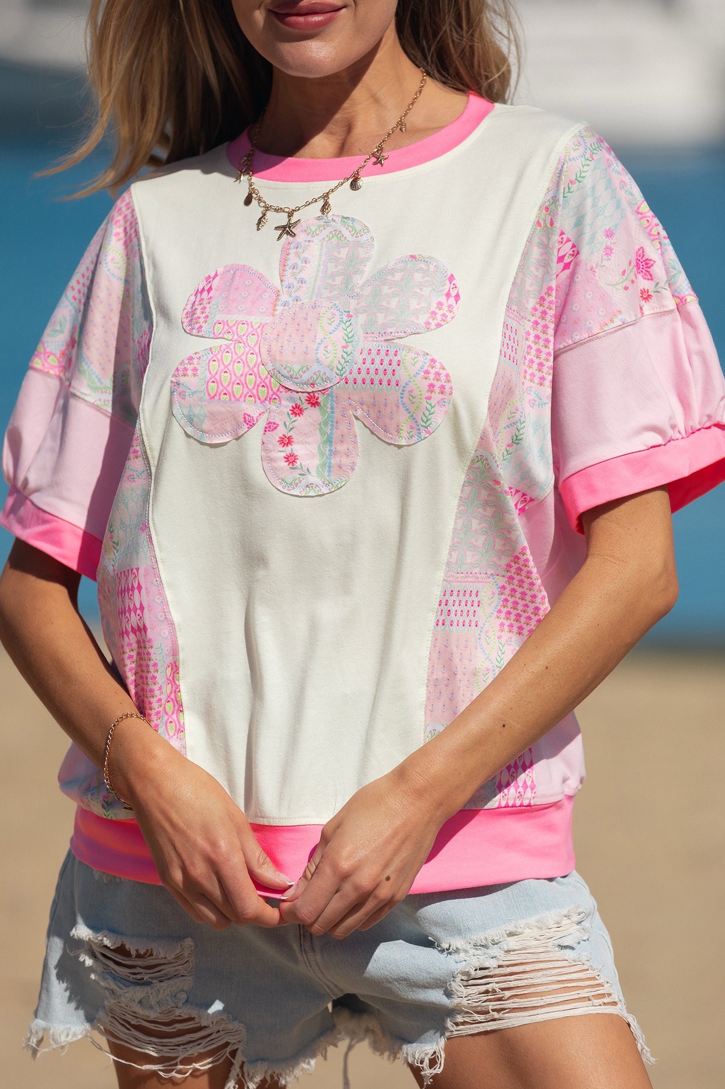 Petal Pop Patchwork Top
