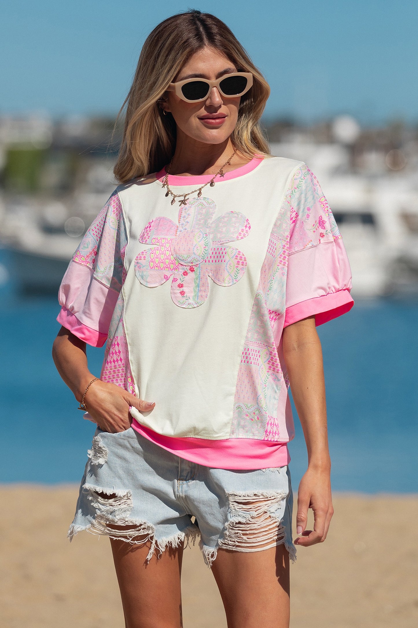 Petal Pop Patchwork Top