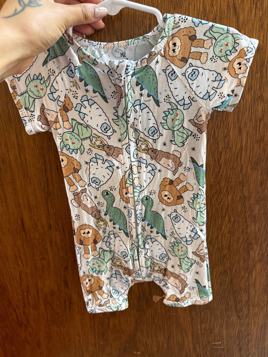 Dinos & Yetis Bamboo Shortie