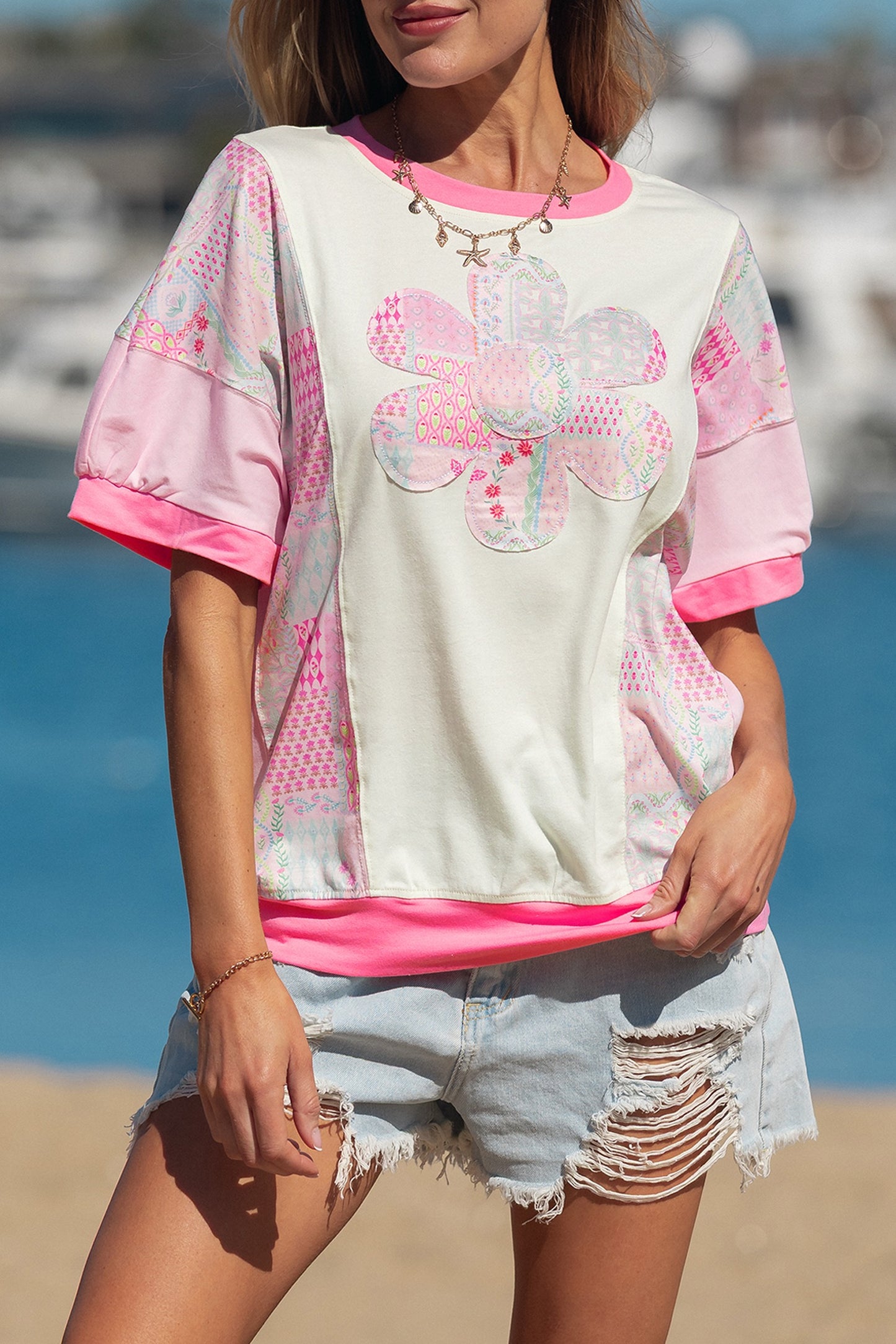 Petal Pop Patchwork Top