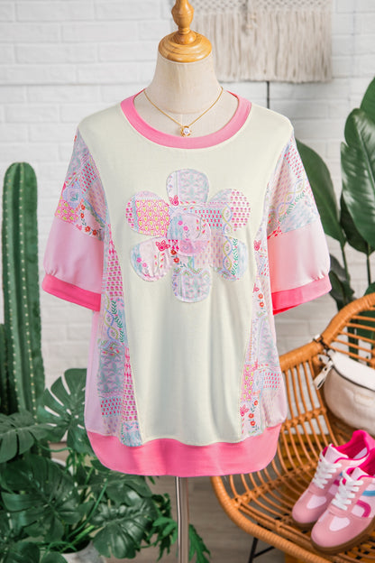Petal Pop Patchwork Top