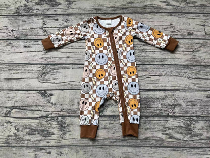 Smile Thunder Bamboo Zip Rompers