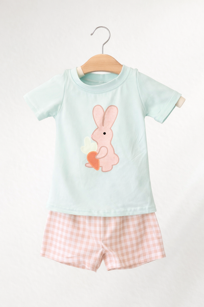 Easter Rabbit Carrot Boy Shorts Set