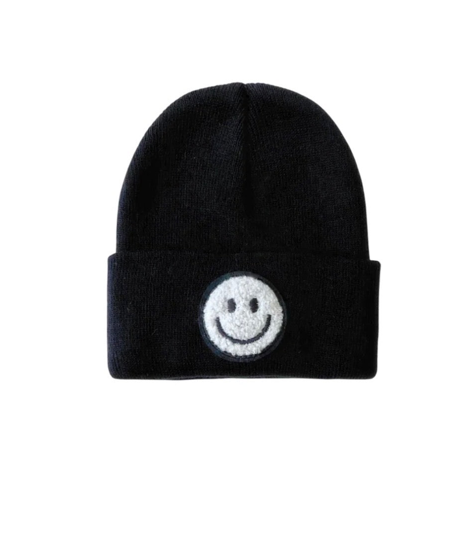 Smiley Baby & Kids Beanie | Black